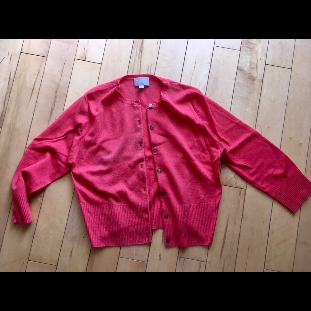 Button up coral/salmon cardigan